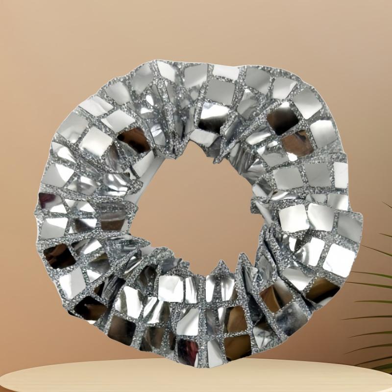 

1/5 шт. Блестящие резинки для волос - Металлик серебристые резинки для хвостиков, ретро, диско, сувениры для вечеринок, подарки на день рождения, свадьбу, вечеринку, Рождество