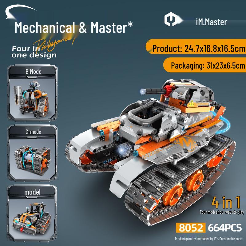 Fünf-in-Eins Programmierbarer Wall-E Roboter: Montagebausteine, Elektrische Wissenschaftliche Bildung, Fernbedienung, Kompatibel mit Lego