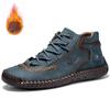 Fashion Men's Comfy Ankle Casual Shoes Men's Comfortable Leather Casual Shoes For All Seasons with Breathable Design For Male Shoes