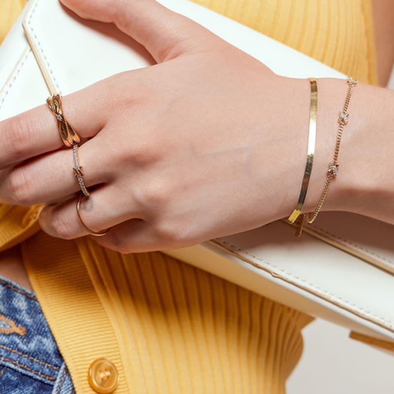 ANIA HAIE Cross Double 925 Silver Ring R061-06G