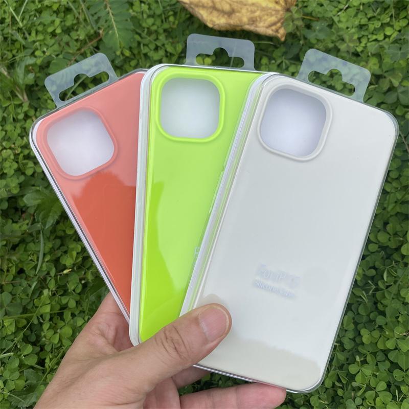 Retail Packaging Multi Color Liquid Silicone Mobile Phone Case for Apple Iphone 17 16 15 11 12 13 14 Pro Max 7 8 Plus