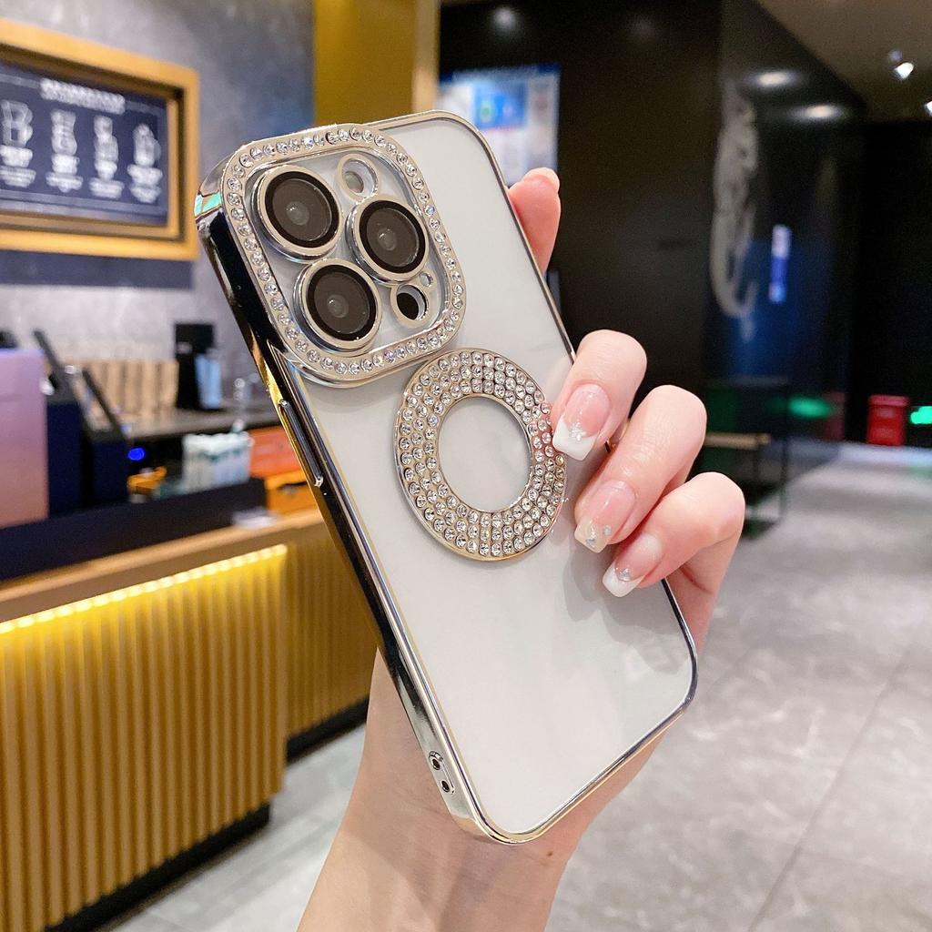 New Electroplated Diamond 12 Anti-fall for IPhone 11 Mobile Phone Case for In for IPhone15 Mobile Phone Case 14pro Advanced