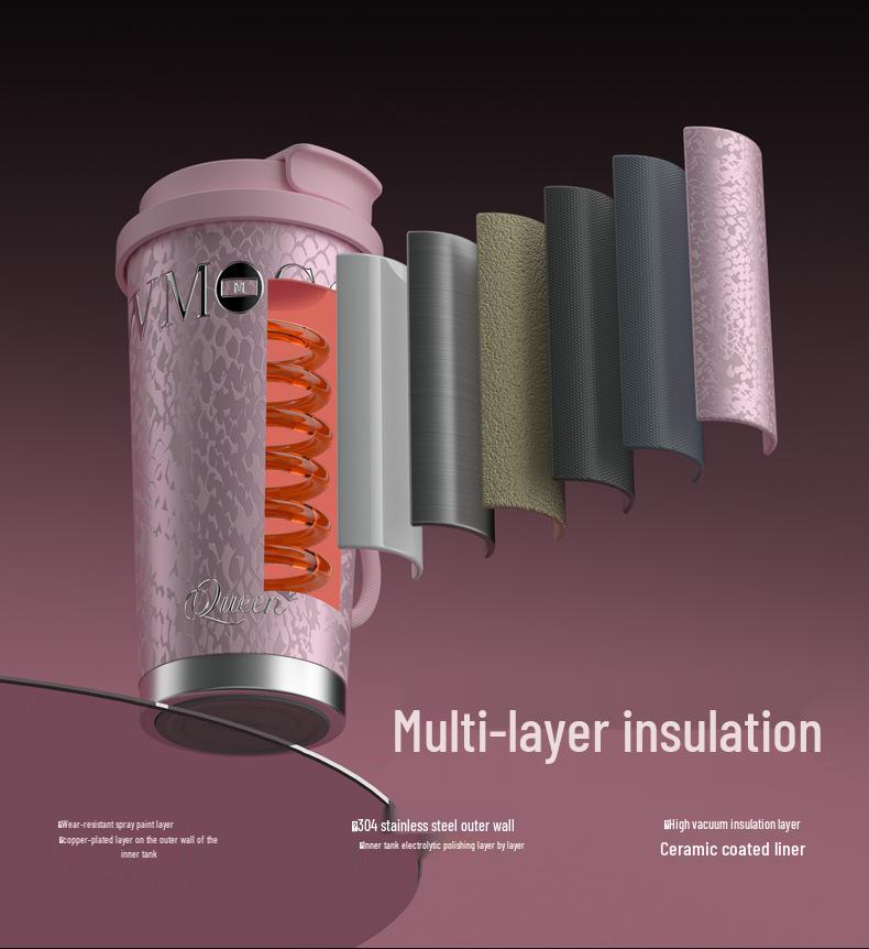 Goddess Ceramic 316 Insulated Coffee/Water Gift Cup with Straw