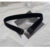 Elastic Versatile Waist Belt For Women Featuring Stylish Plastic Fastener In Elegant Black