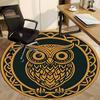 1pc Owl Office Round Area Rug,  Mat Suitable For Office, Under Office Chairs Bedroom Living Room Home Decor, Room Deco