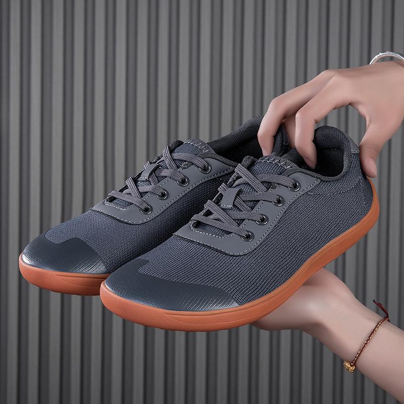 

Новая обувь для босиком для мужчин и женщин, широкая ладонь и широкая колодка, дышащая и нескользящая подошва из говяжьей кожи, обувь для фитнеса для велоспорта в помещении 41 серый