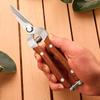 Solid Wood Non-Slip Fruit Picking Shears Manganese Steel Garden Pruners for Grafting Trimming & Thorn Removal