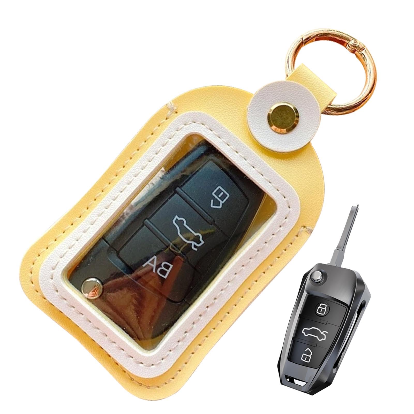 

[lyanny] Car Key Case, Key Key Holder Pouch, Protective Case Holder for Remote Key yellow