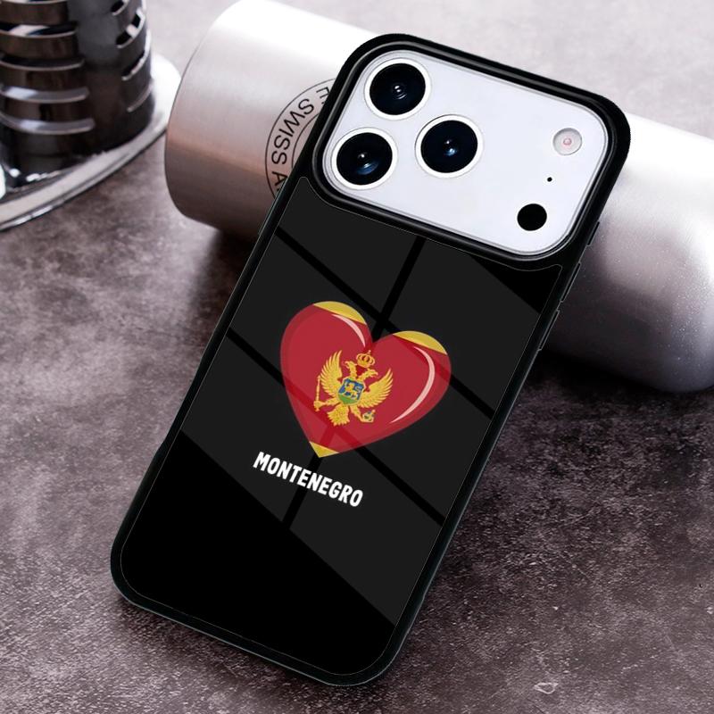 Montenegro Flag Phone Case for iPhone 17 16 15 Pro Max Air 14 13 12 11 Plus Shockproof Capa Cover