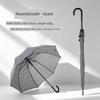 Light Luxury Retro British Houndstooth Pattern Umbrella, Long-Handled Umbrella, Reinforced and Wind-Resistant, High Aesthetic Value for Men and