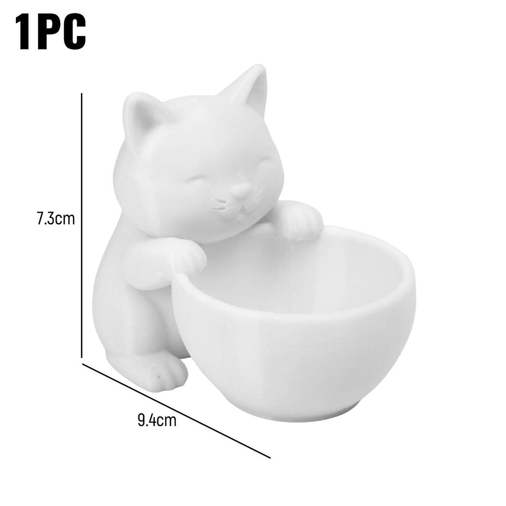 Black White Cat-Shaped Pot Cute Animal Desktop Succulents Ornament Plant Pots Flowerpot Potting Home Garden Offices Accessories