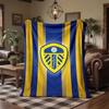 Coperta in Pile a Tema Leeds United Morbida e Accogliente in Peluche per Camera da Letto Divano Viaggio