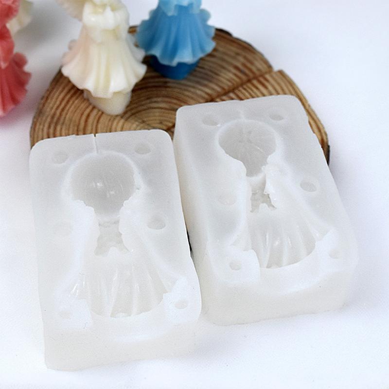 3D Engel Gebet Silikon Kerzenform Epoxid DIY Töpferton Gips Werkzeug Schokoladenform Küche Kuchen Backen Dekoration Form