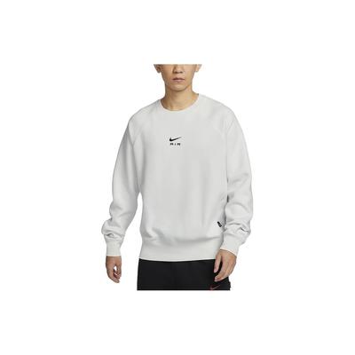 Nike Hava Tek Renkli Polar Bisiklet Yaka Sweatshirt Erkek Sweatshirtleri Dağ Beyazı FB7204-121