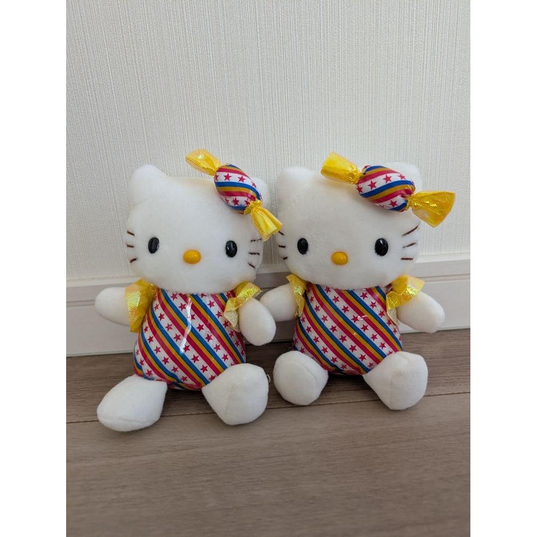 Hello Kitty stuffed animal set of 2 candy motif