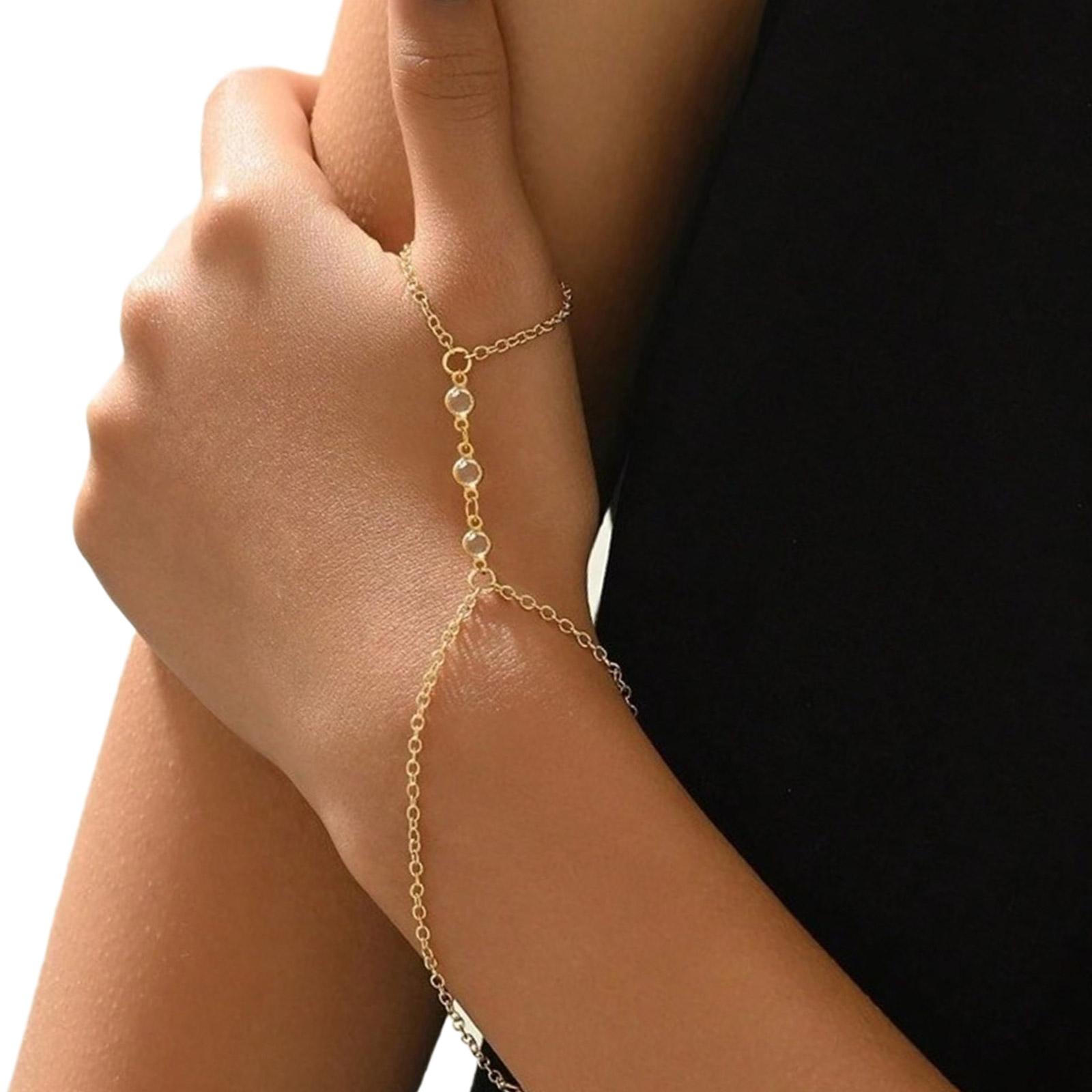 

Delicate Alloy Finger Jewelry With Polished Pearls Crossed Detailing Perfect For Evening Occasions