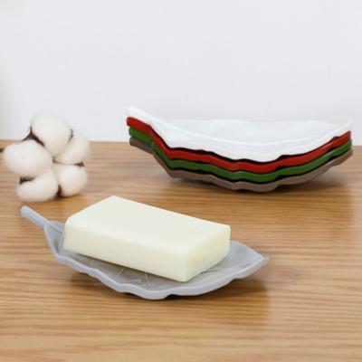Leaf Shape Soap Box Durable Storage Rack Creative Soap Dish  Bathroom Kitchen Sink Organizer