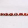 10mm Round Faceted Red Horizontal White Bar Agates Onyx Loose Beads Women Girls DIY Accessory Jewelry Making Design