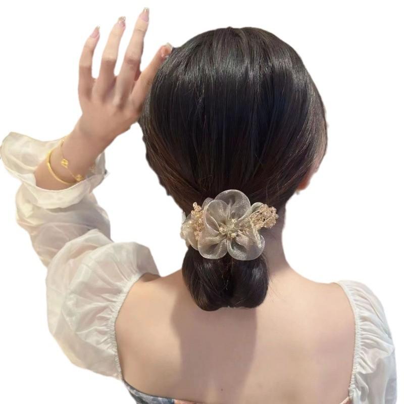 Sunflower Hair Band Large Intestine Ring Autumn High-End Hair Rope Headrope Female Hair Tie Head Flower Hair Accessories Female