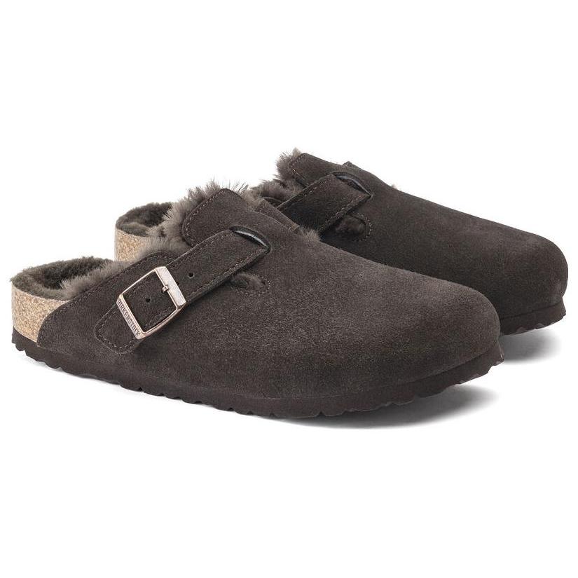 Boston Birkenstock Shearling Suede 'Mocha' 1020567