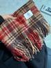 Taro Purple Plaid Scarf Women's Winter Explosion High-end New Korean Versatile Soft Waxy Warm Scarf Tide