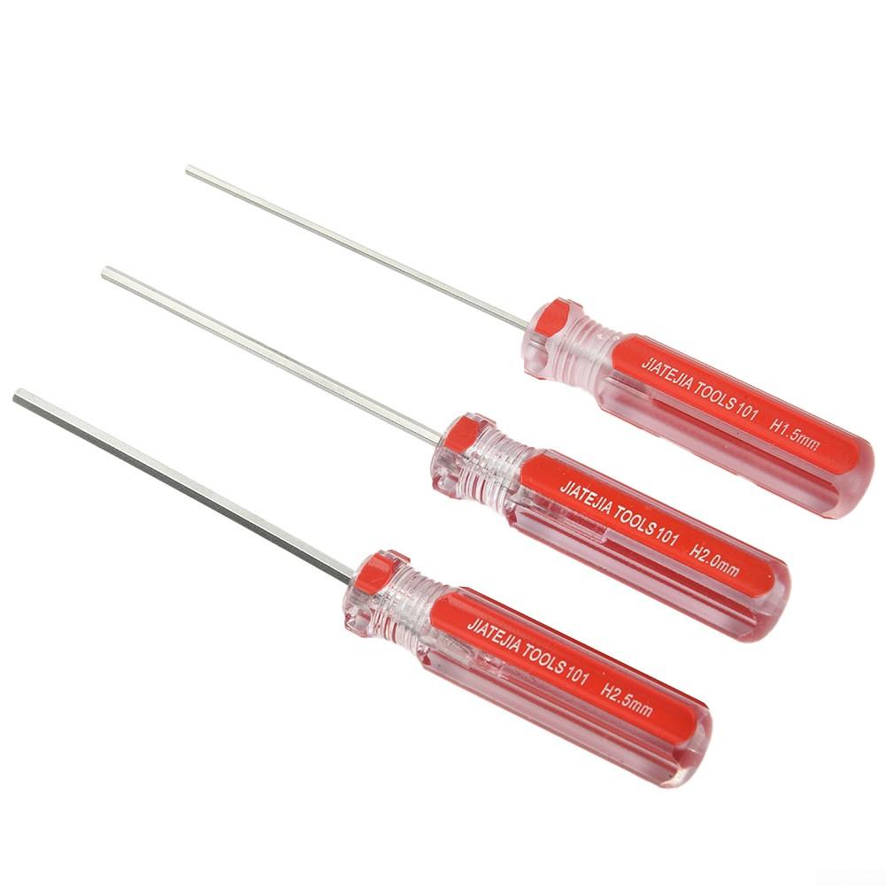 Models Hexagon Screwdriver Silver+Red Single Flat Head Hex Toys