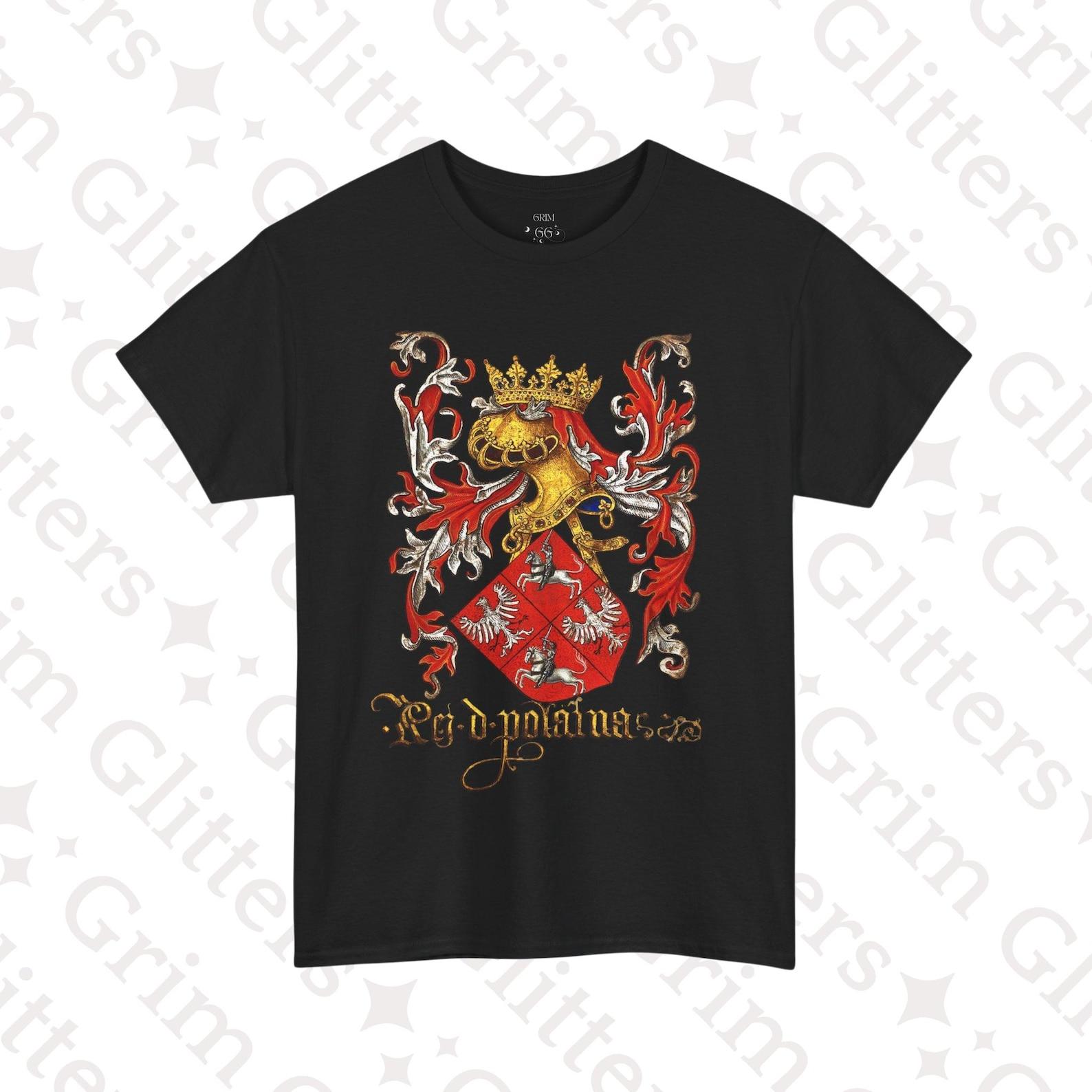 King of Poland T-Shirt: Medieval Polish Eagle Crest, Historic Heraldry S