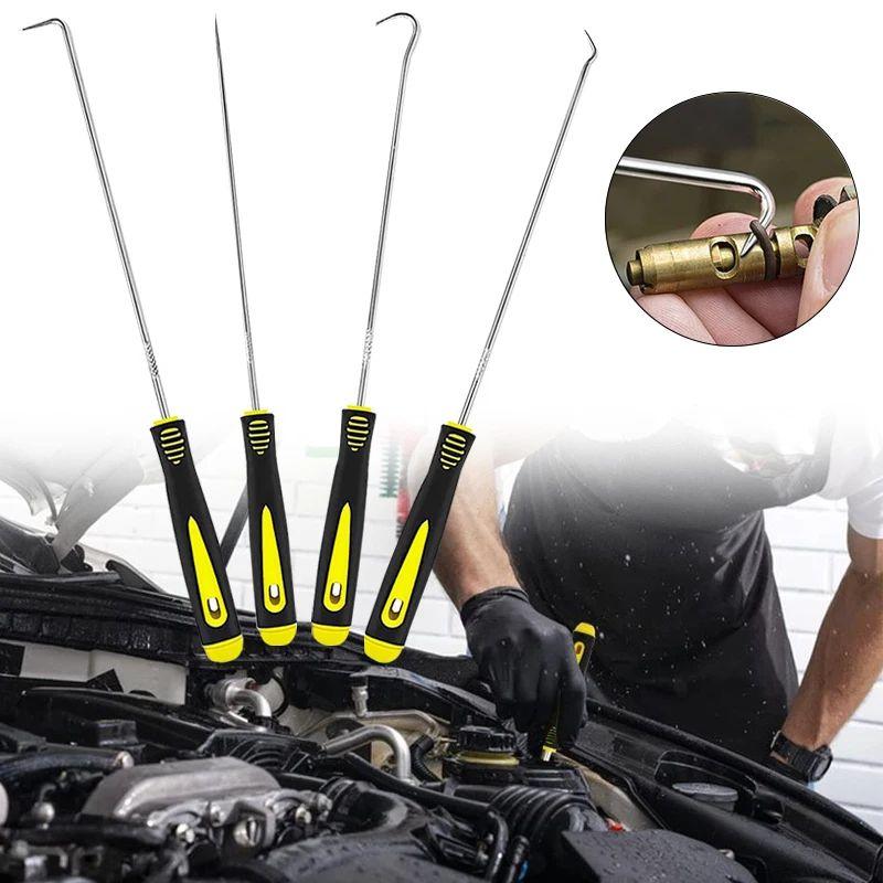 4 buc Set de etanșări și cârlige auto Auto Oil Seal/O-ring Seal Garnitură Pick Hook Puller Remover Anvelope Stone Cleaning Auto Maintenance Tools