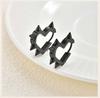 Exaggerated Spike Rivet Heart Stud Earrings, Stainless Steel Ear Buckle for Women Men, Goth Punk Jewelry, Piercing Earrings