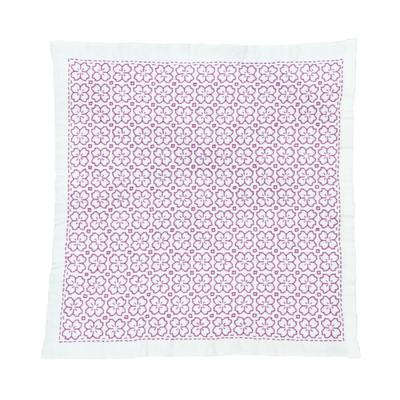 Thread Embroidery Flower Cherry One-Stitch Kit, Dish, Blossom, White, SK-335