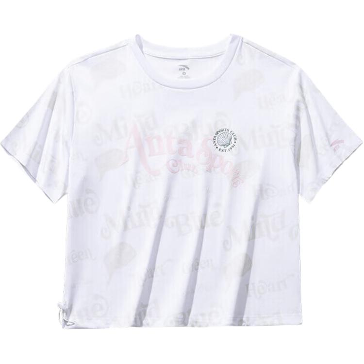

Anta Simple Short Sleeve T-Shirt With All Over Print Women Tops 162528106-1 S
