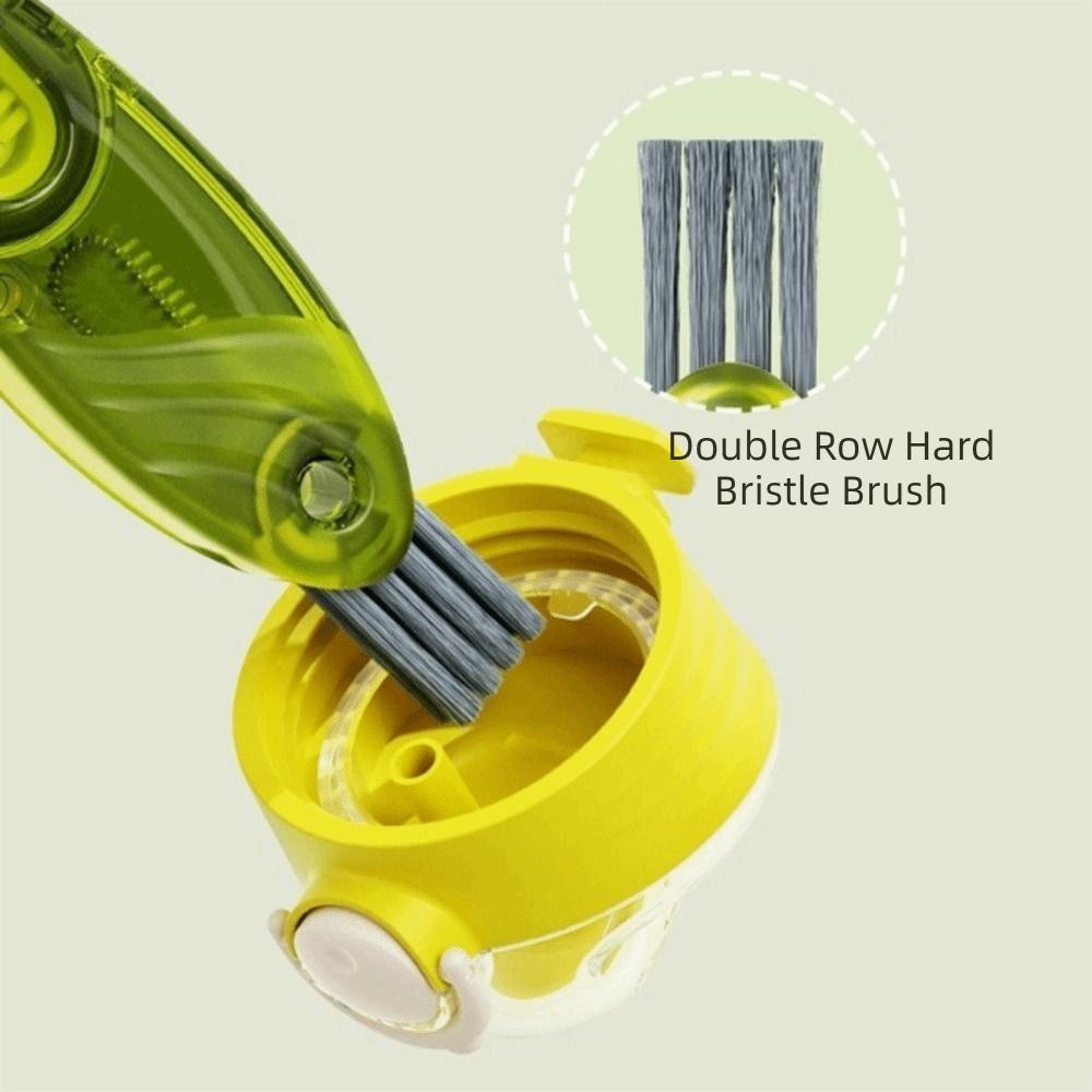 Handheld Cup Lid Cleaning Brush Rotatable Cup Mouth Brush Groove Gap Cleaning Brush  Thermos