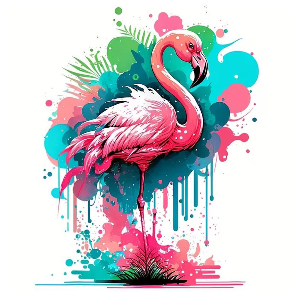 QT2195#15cm Suluboya Pembe Flamingo Su Geçirmez Araba Dekoratif Çıkartma, Arabalar, Dizüstü Bilgisayarlar, Tamponlar, Cam Pencere Çıkartması İçin Uygundur