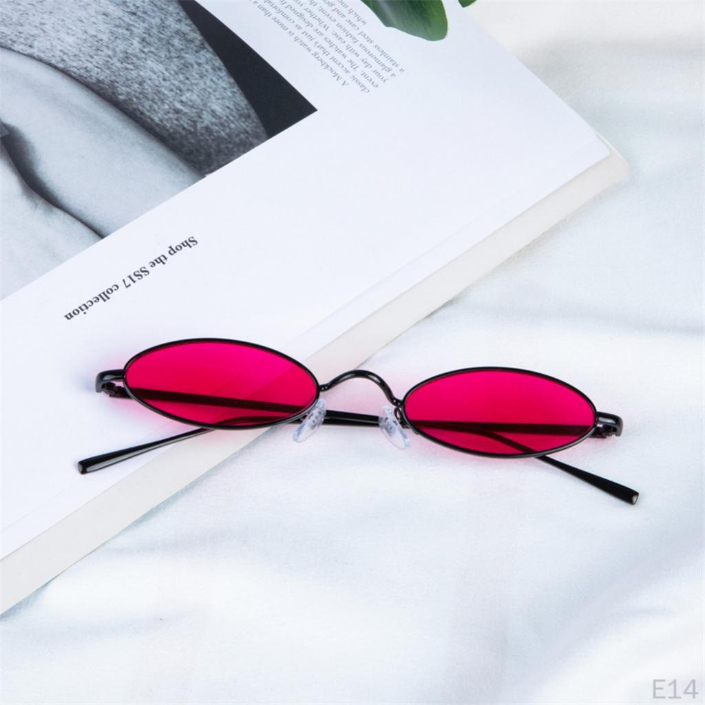 Chic Small Oval Sunglasses For Women Men Hippie Cool Metal Sun Glasses