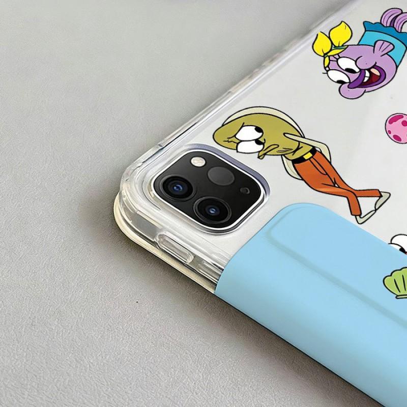 Magnetic Detachable Multi-Fold Case IPad 10.2 10.9 Air 11 Pro With Auto Sleep Acrylic PU Leather Cartoon Design
