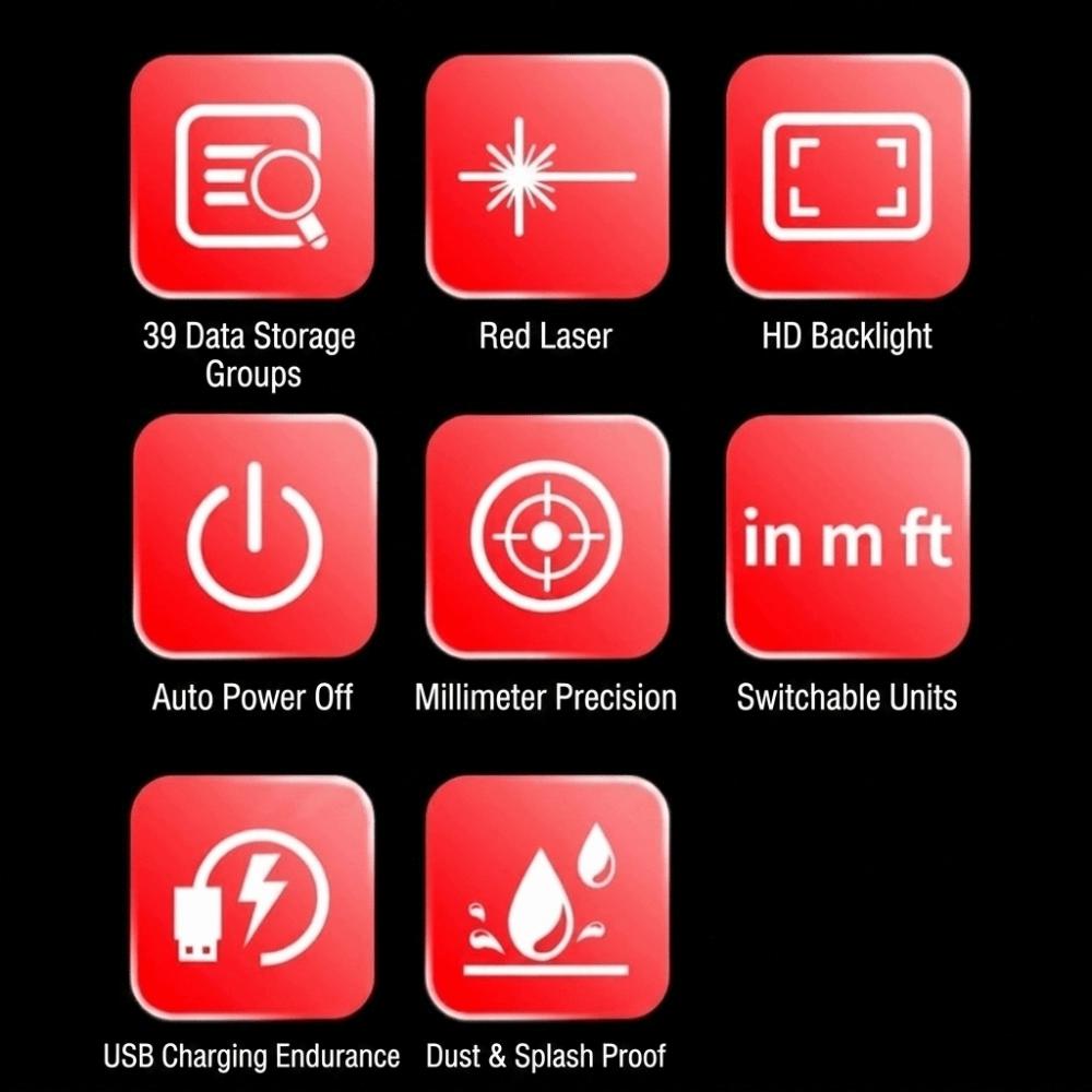 High Precision Laser Rangefinder Rechargeable Laser Range Finder  Construction Site