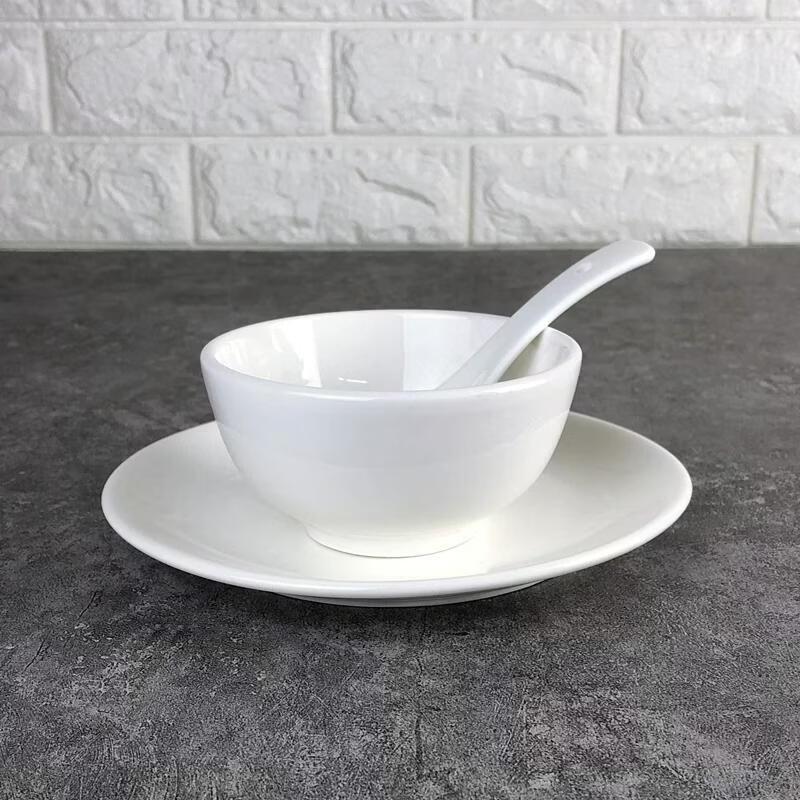 HANDUNYOU Thickened White Ceramic Rice Bowls