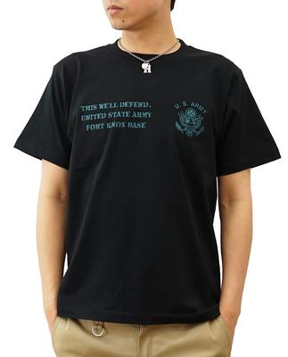 ARMY Militär Originaltryck Kortärmad Märke L Svart x Grön [Jeans Bug] USA. T-shirt Herr Dam ST-USARMY (24)