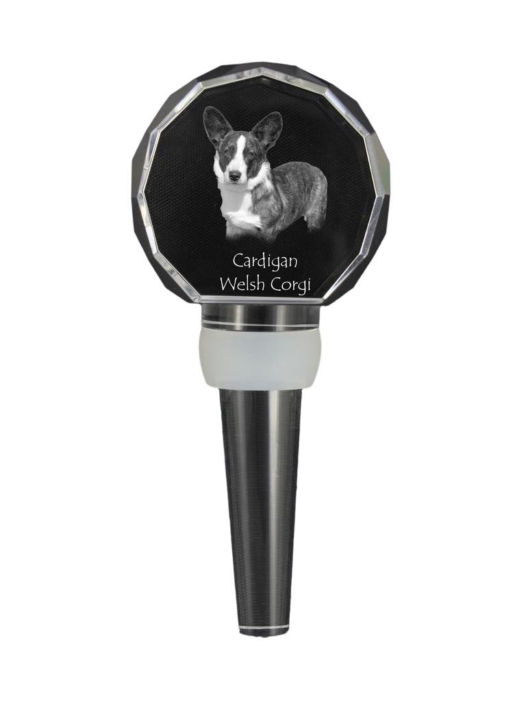 Cardigan Welsh Corgi I – Crystal bottle stopper, unique wine stopper with photo | Art-Dog