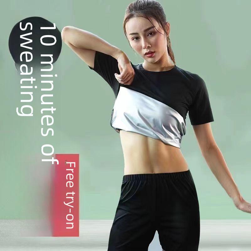 Women's Full-Coated Sweat Suit: Vest & Top Sports Set for Running and Fitness - Large Size