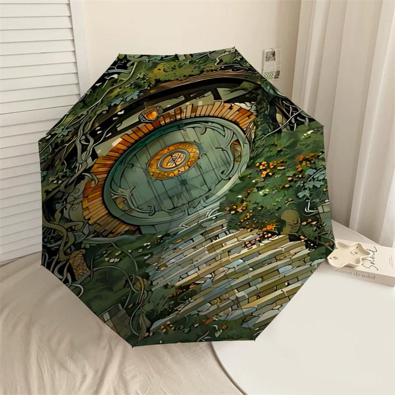 

1PC Warner Forest Doorway Umbrella-8-Rib Reinforced, Automatic Open, Lightweight & Durable-A52