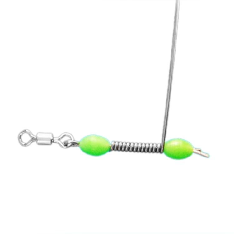 10 stycken rostfritt stål 3-vägs T-formade svivel med lysande pärlor, T-formade fiskelinafästen för balanserade tackel