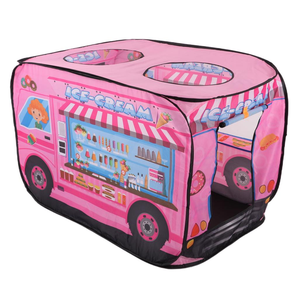 Pop Up Play Tent Ice Cream Truck Pop Up Kids Playhouse for Indoor and Outdoor Activities