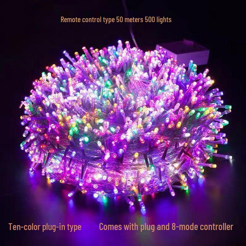 Spring Festival LED Starburst String Lights - Waterproof, Colorful, Flashing Decorative Lights for Dorms & Rooms
