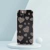 Gold Pink Rose Glitter Hearts Luxury Phone Case For iPhone 16 15 14 13 12 11 Pro Max XS X XR SE 7 8 Plus Silicone Clear Cover