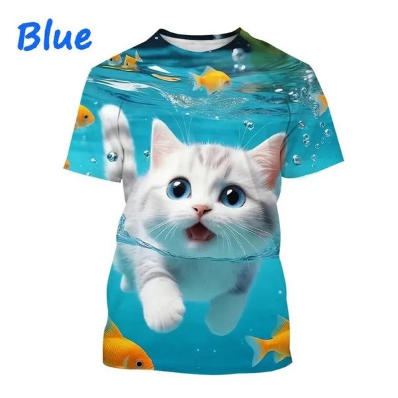 Men's T-Shirt Summer Casual 3D Print Tops Solid Color Short Sleeve Men's T-Shirt Pullover