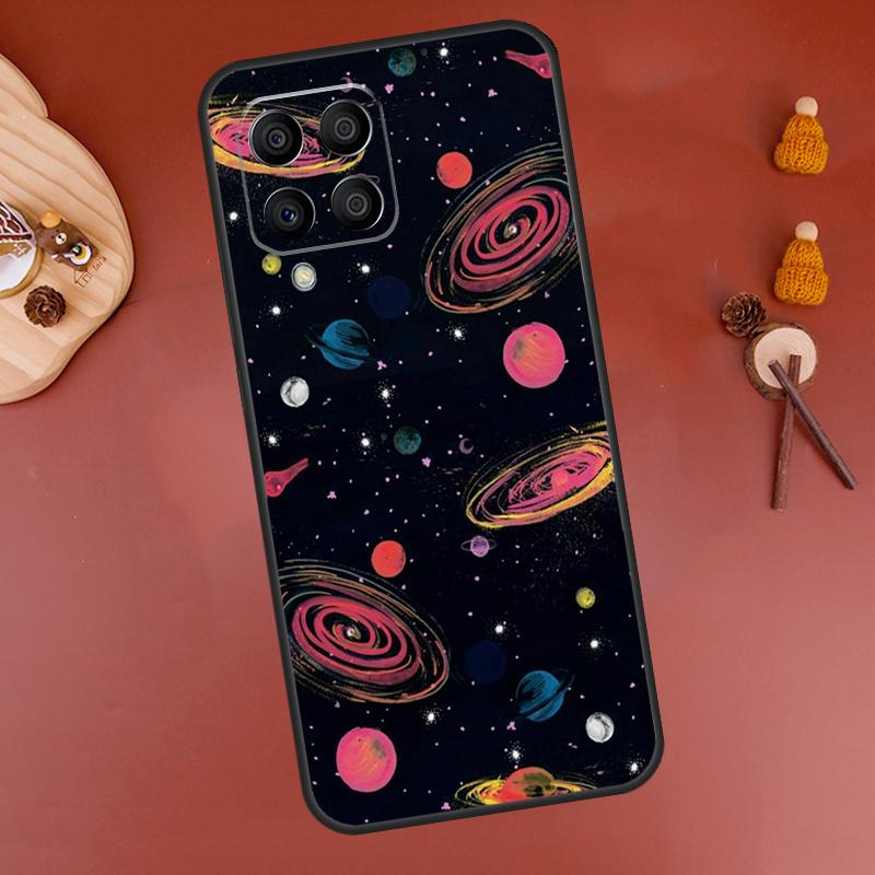 Outer Space Planet Stars Moon Case For Samsung Galaxy M52 M32 M22 M12 M13 M23 M33 M53 M14 M34 M54 M20 M30s M31s M51 Cover
