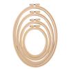 4Pieces Stitching Hoop Spring Clip Oval Shape Embroidery Hoop Stitching Embroidery Frame for Embroidery Sewing Stitching