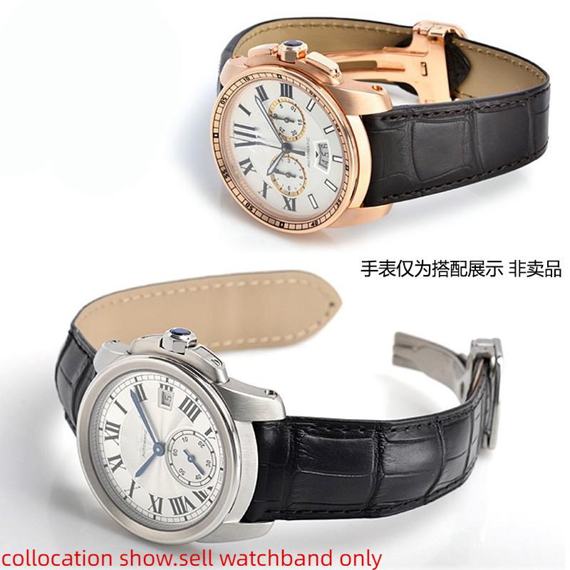 18 20 22mm 23 24 25mm Pro Cartier TANk London CALIBRE Řemínek k hodinkám z pravé kůže hovězí Kladací řemínek k hodinkám pánský dámský Náramek