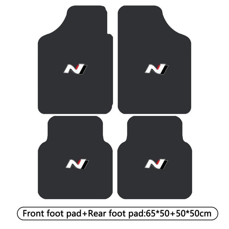 For Hyundai N NLine Tucson Accent Elantra Santa fe Sonata I10 2/4pcs Car Floor Mats Universal Auto Foot Pad Automobile Interior